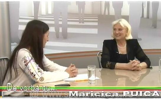 Maricica Puică, în studioul Muscel TV, la emisiunea 