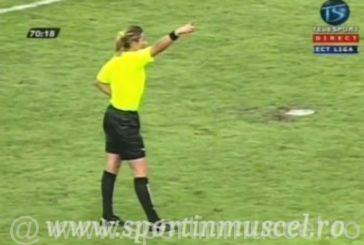 FOTBAL (VIDEO) | În 2007, Cristina Dorcioman a acordat un penalti în Liga I, apoi a revenit asupra deciziei